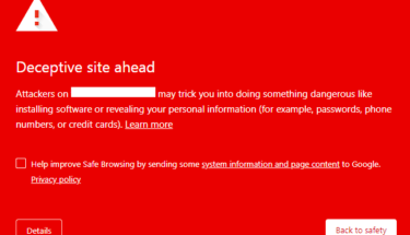 خطای Deceptive Site Ahead